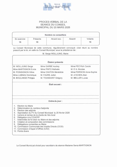 Séance du 20 mars 2026