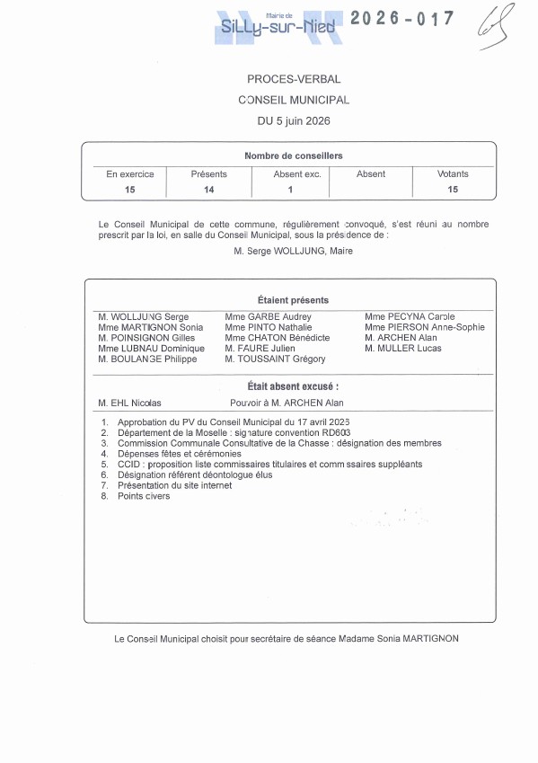 Séance du 5 juin 2026