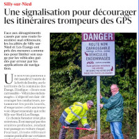 RL 26.09.2025 : Une signalisation pour décourager les itinéraires trompeurs des GPS