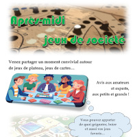 Dimanche 22 février : après-midi jeux de société 